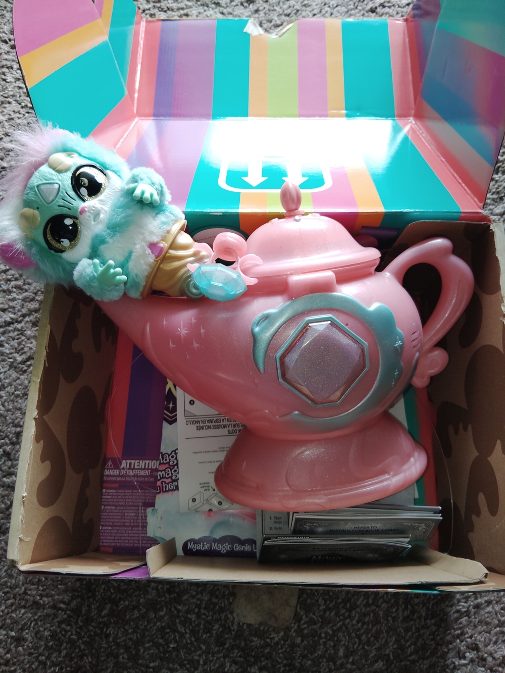 Magic Mixes Pink Magic Lamp Playset with Plush Figure - Kids Toys
